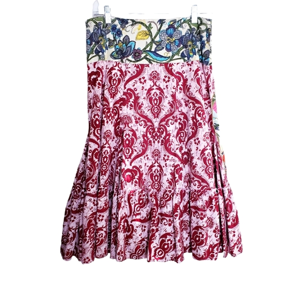 Vintage Inner Child Floral Print Midi Skirt - Picture 2 of 14